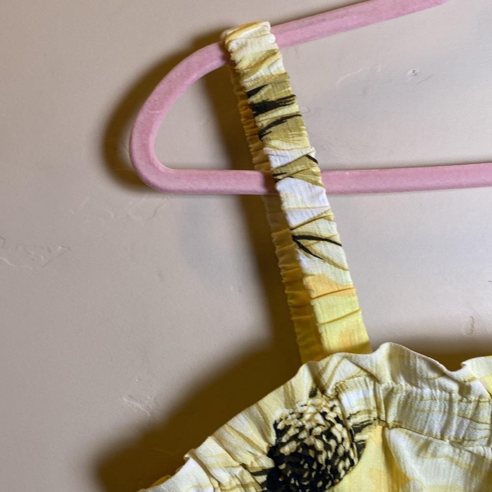 NWT H&M LARGE sunflower Yellow Crop - Picture 3 of 6